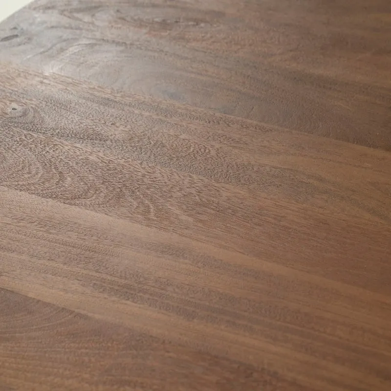 Esstisch braun rund, Tisch rund braun Massivholz, runder Tisch Tischplatte Massivholz, Durchmesser 150 cm