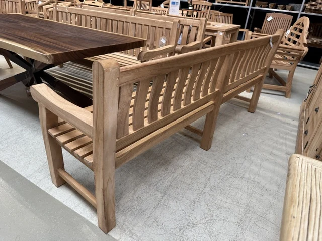 Gartenbank Teak, Gartenbank Holz-Teak, Breite 200 cm