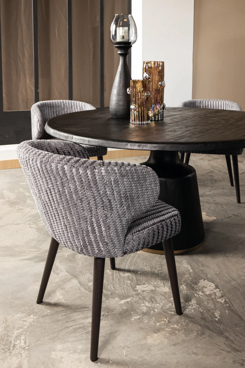 Stuhl taupe gestreift, Stuhl mit Armlehne Farbe taupe
