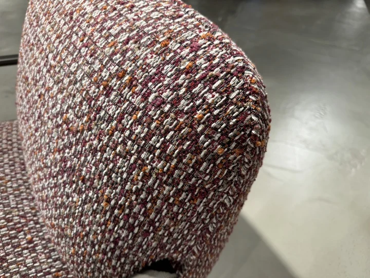 Sessel bordeaux-rot-beige, Sessel Metall-Gestell, Breite 78 cm