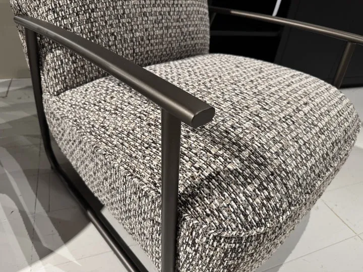 Sessel taupe-grau, Sessel Metall-Gestell, Breite 78 cm