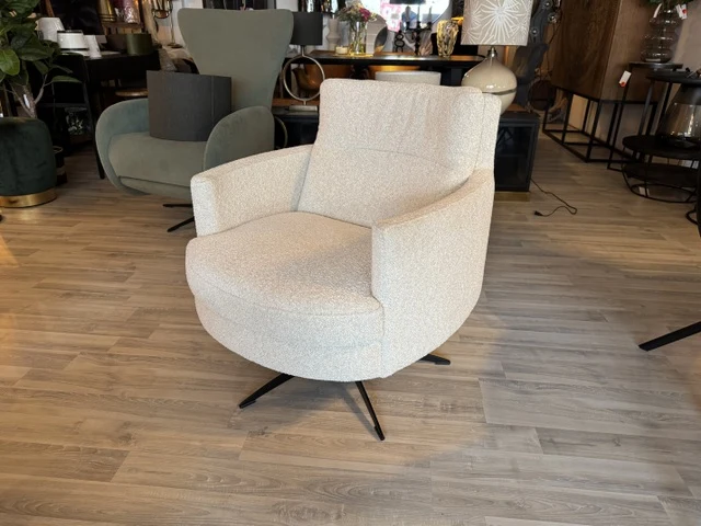 Sessel weiß-beige, drehbarer Sessel weiß