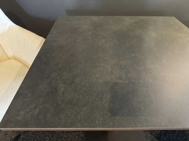Bistrotisch Keramik-Metall, Bistrotisch anthrazit, Maße 80x80 cm