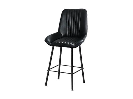 Barstuhl Leder schwarz, Sitzhöhe 70 cm