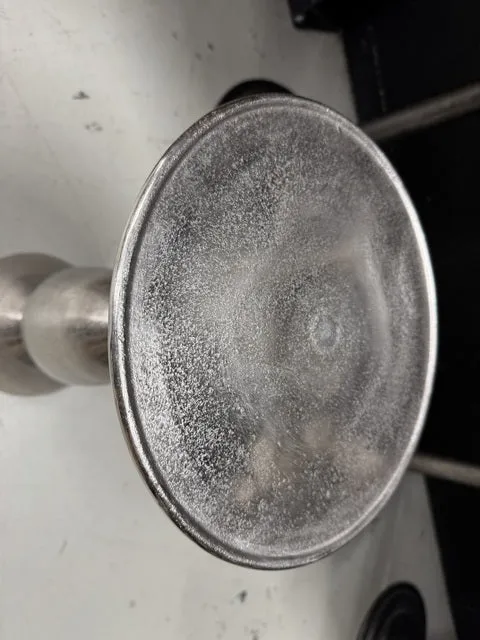 Beistelltisch rund Silber, runder Metall-Beistelltisch Alu, Durchmesser 29 cm