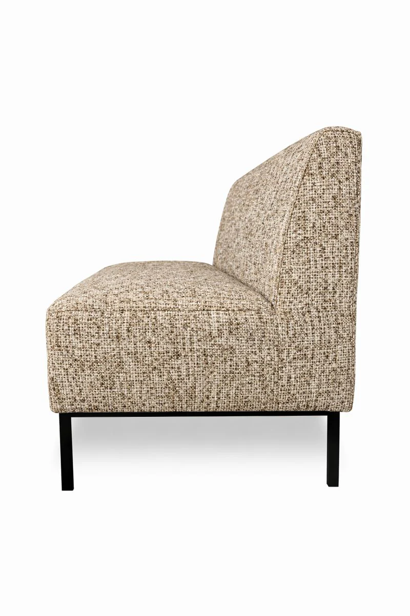 Sitzbank creme-taupe, Sitzbank gepolstert creme-taupe, Länge 240 cm