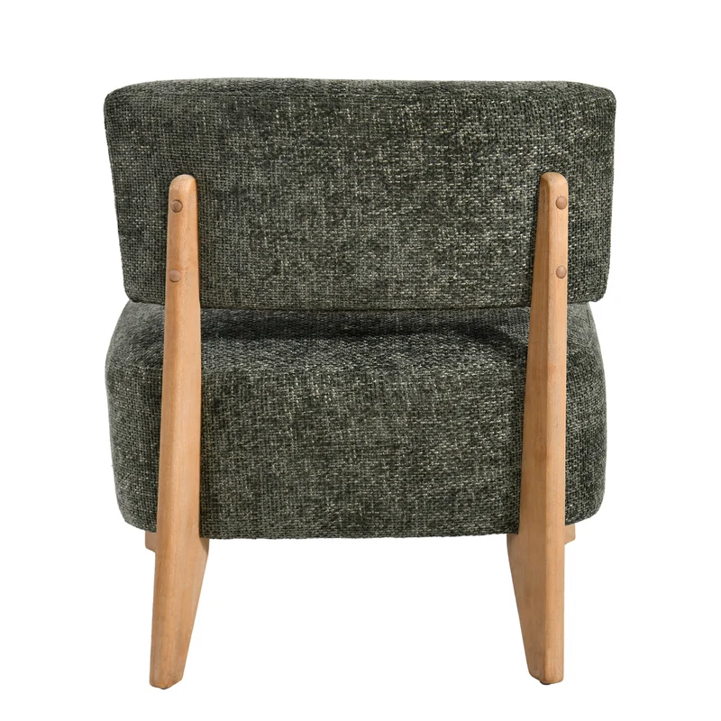 Sessel grün Sessel Holz-Gestell, Sessel gepolstert grün, Breite 73 cm