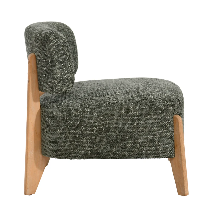 Sessel grün Sessel Holz-Gestell, Sessel gepolstert grün, Breite 73 cm