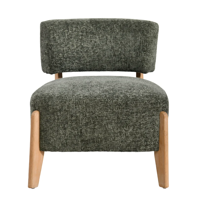 Sessel grün Sessel Holz-Gestell, Sessel gepolstert grün, Breite 73 cm