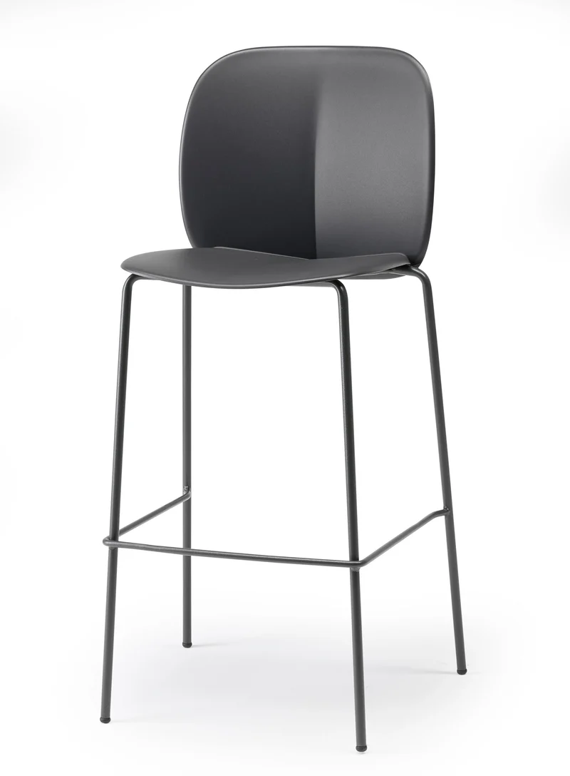 Barstuhl anthrazit, Design Barstuhl anthrazit Metall-Gestell, Sitzhöhe 65 cm