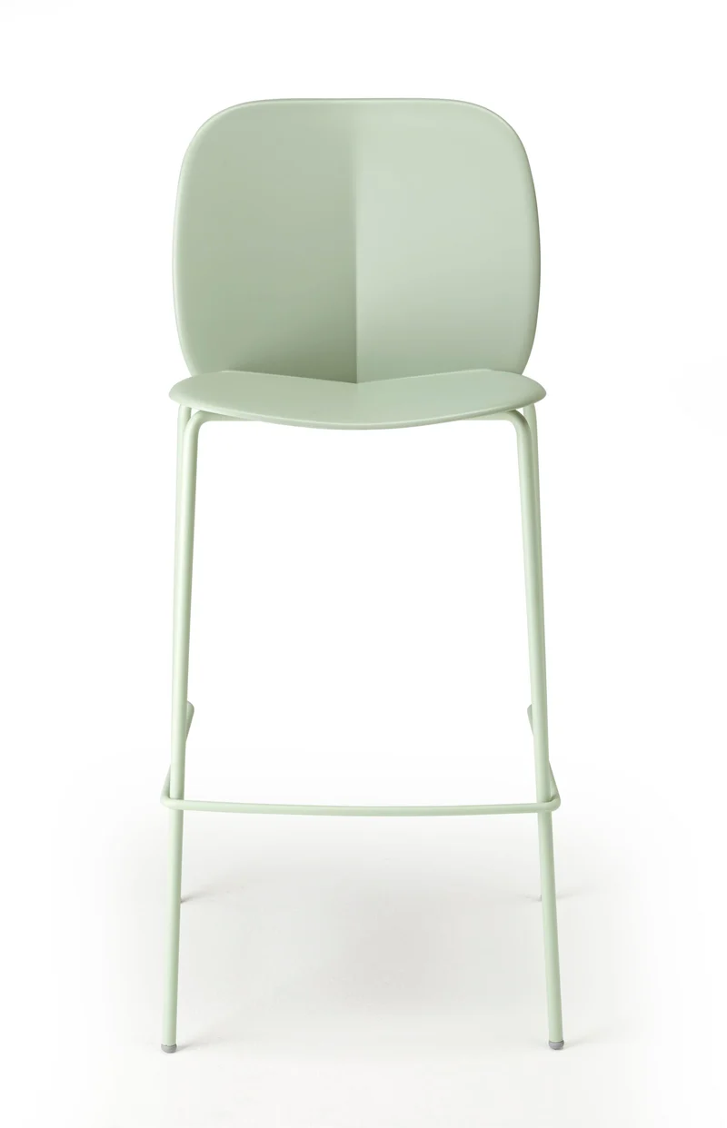 Barstuhl mint, Design Barstuhl mintgrün Metall-Gestell, Sitzhöhe 65 cm