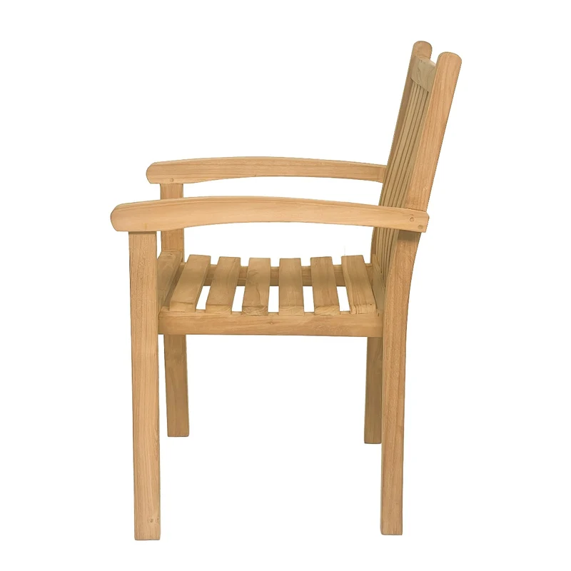 Gartenstuhl Teak Naturholz, Stuhl Massivholz