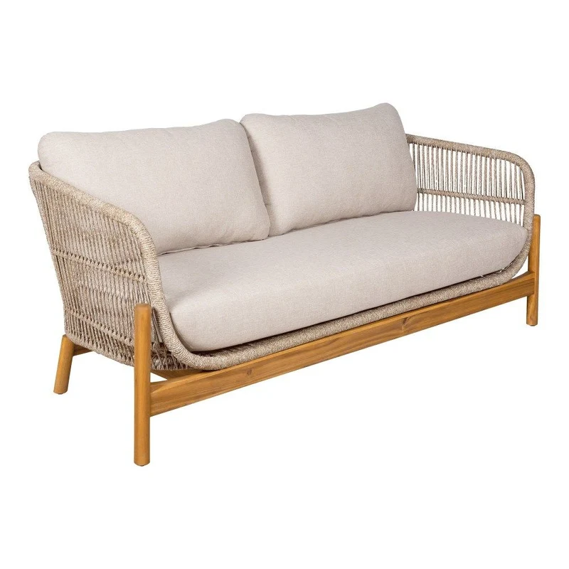 Gartentisch rund Holz, Gartencouchtisch Naturholz-Farbe, Durchmesser 85 cm