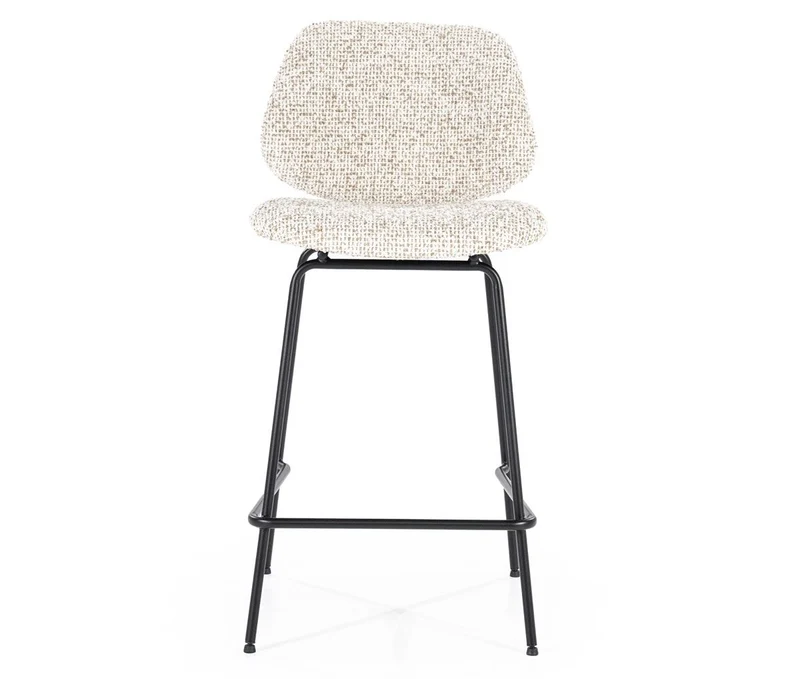 Barstuhl beige, Barstuhl Metall-Gestell, Sitzhöhe 66 cm