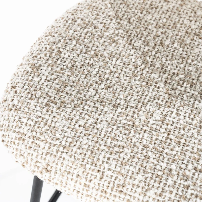 Barstuhl beige, Barstuhl Metall-Gestell, Sitzhöhe 66 cm