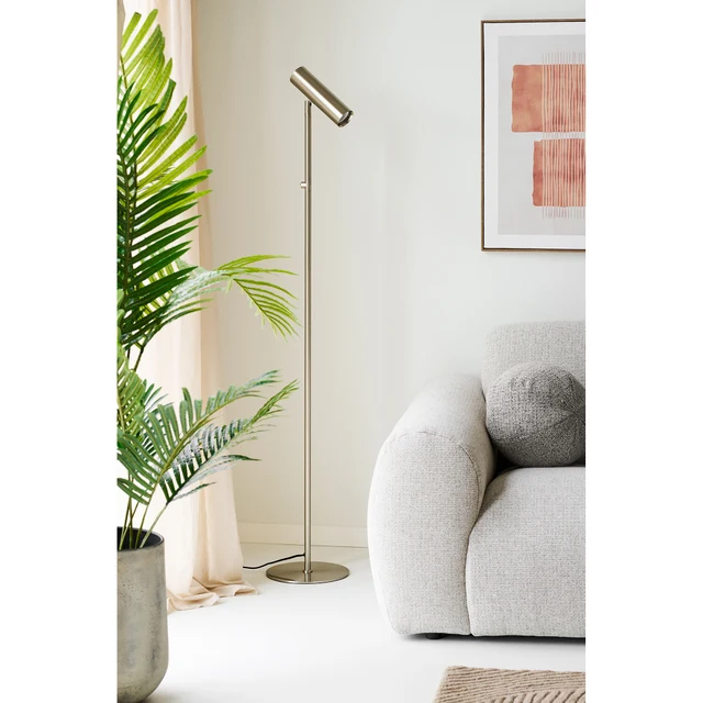 Stehlampe Silber, moderne Stehleuchte Silber