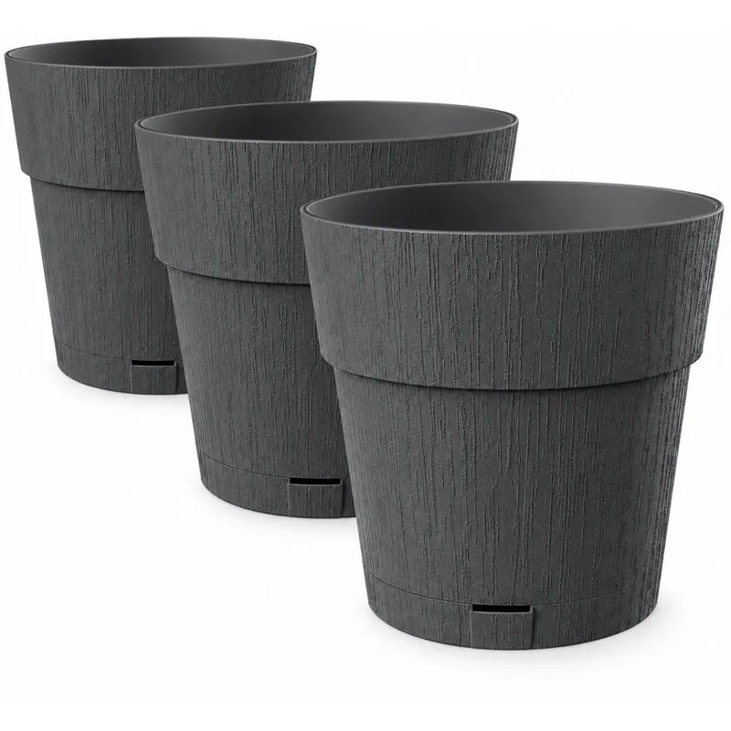 Pflanzkübel 'Ethica' Ø 40 x 40 cm mit Wasserspeicher - verschiedene Farben & Sets (wählbar)