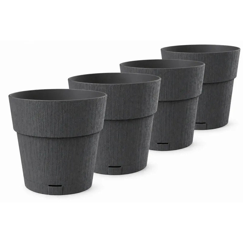 Pflanzkübel 'Ethica' Ø 40 x 40 cm mit Wasserspeicher - verschiedene Farben & Sets (wählbar)