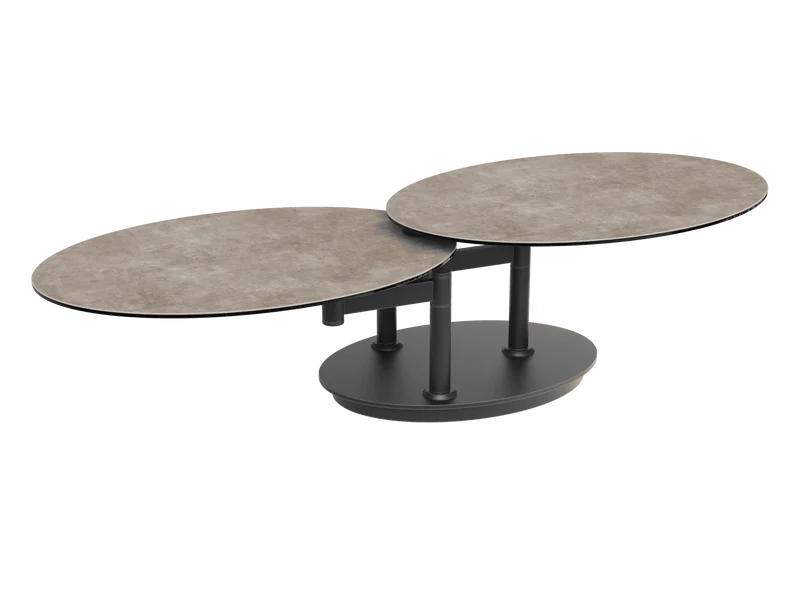 Couchtische oval ausziehbar Keramik, ovaler Couchtisch Keramik ausziehbar, Maße: 90-150 cm