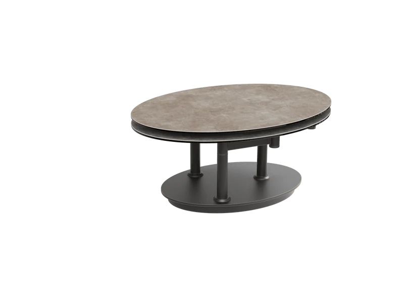 Couchtische oval ausziehbar Keramik, ovaler Couchtisch Keramik ausziehbar, Maße: 90-150 cm