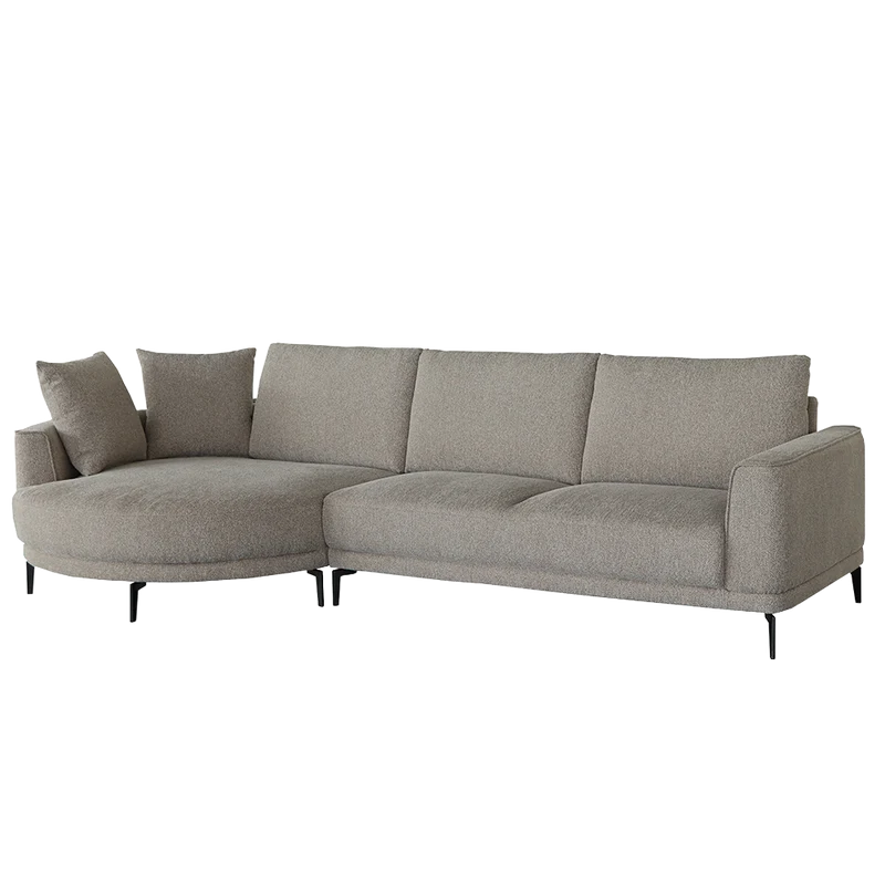 Sofa halbrund, 2,5 Sitzer Sofa Farbe braun, Breite 323 cm