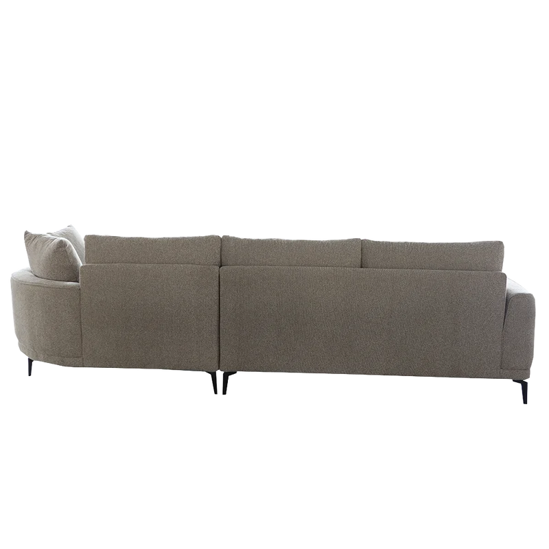 Sofa halbrund, 2,5 Sitzer Sofa Farbe braun, Breite 323 cm