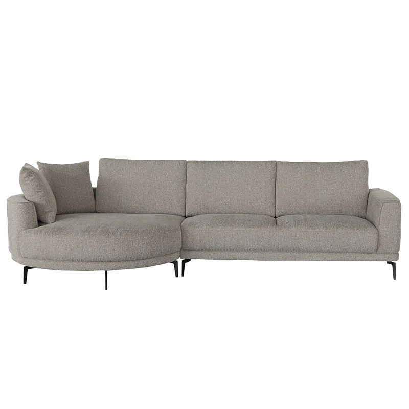 Sofa halbrund, 2,5 Sitzer Sofa Farbe braun, Breite 323 cm