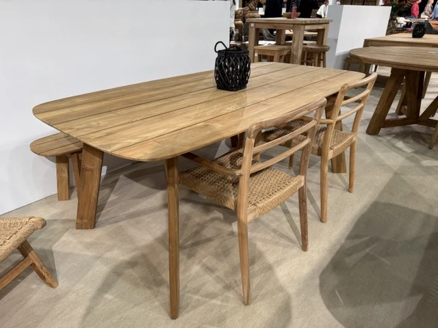 Gartenstuhl Holz-Rattan, Gartenstuhl Rattan-Teakholz
