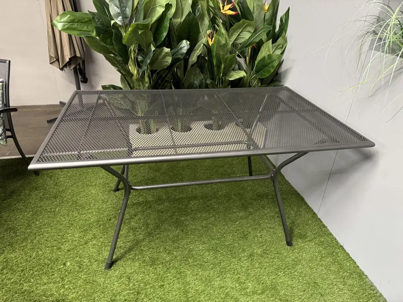 Gartentisch Metall, Metall Tisch, Metall-Gartentisch, Maße 145x90 cm