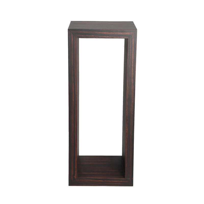 Dekosäule Holz, Säule braun Holz, Höhe 85 cm