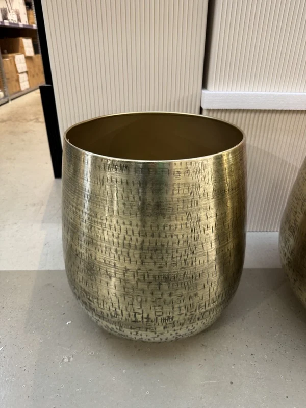 Blumentopf Metall Bronze, Pflanzkübel Bronze Metall,Durchmesser 40 cm