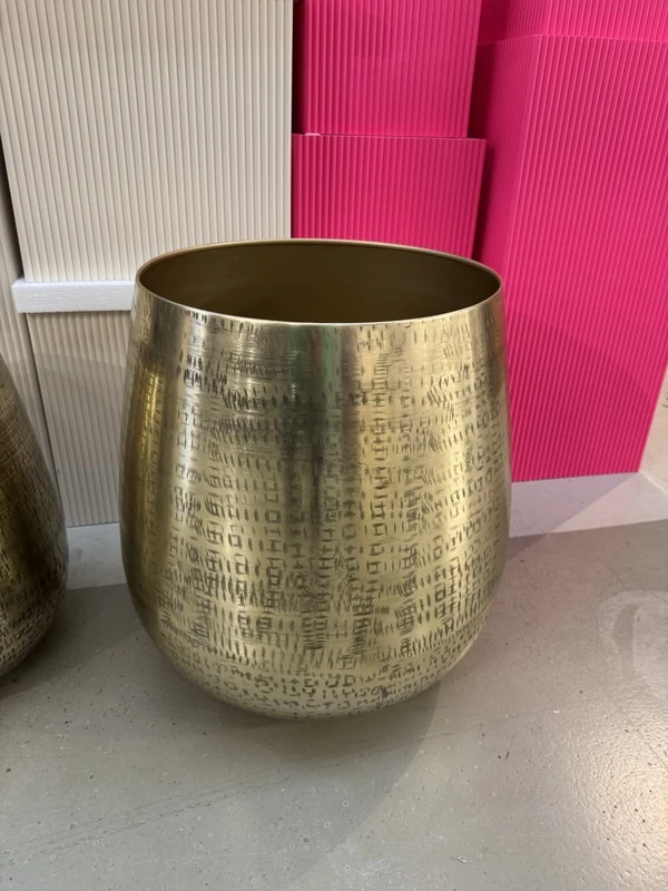 Blumentopf Metall Bronze, Pflanzkübel Bronze Metall, Durchmesser 55 cm