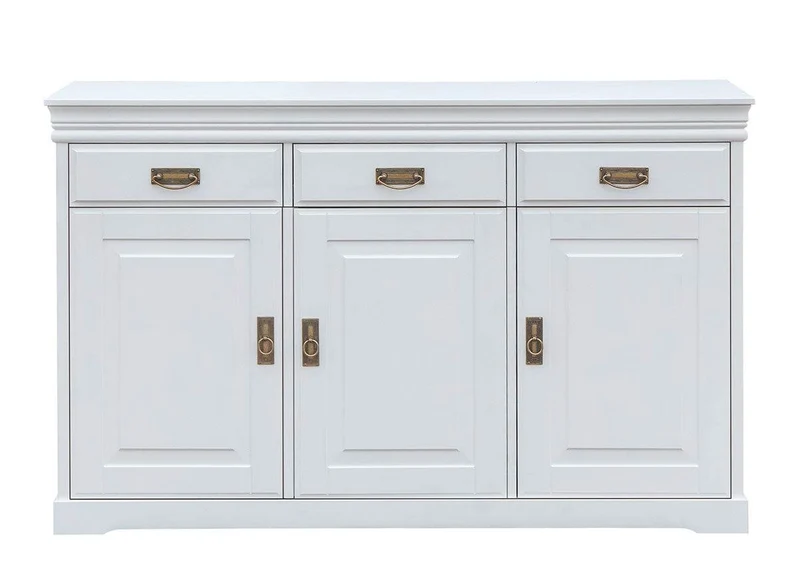 Landhaus Sideboard Toskania aus Massivholz in weiß