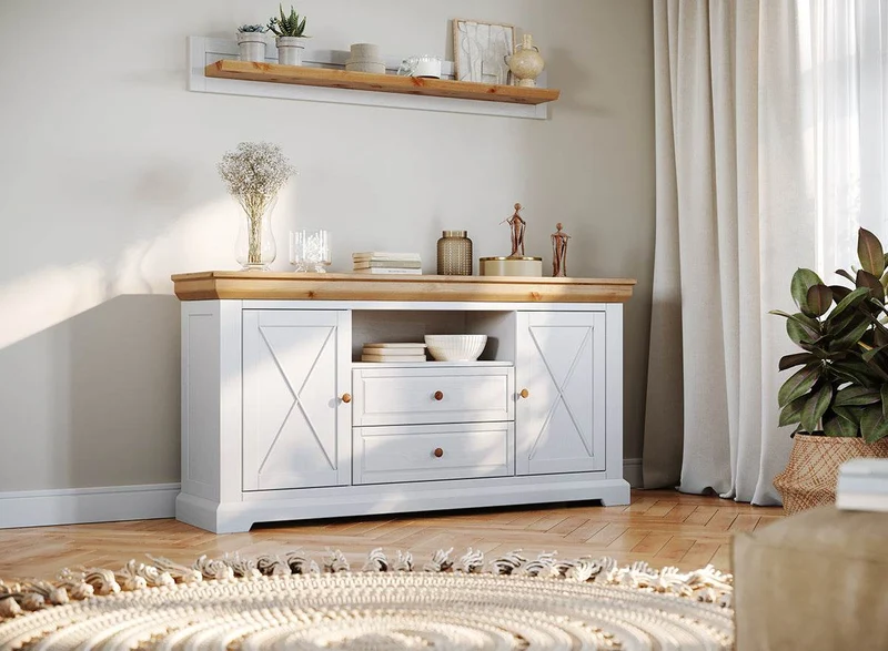 Wandbrett aus Massivholz | Regal Marone Elite