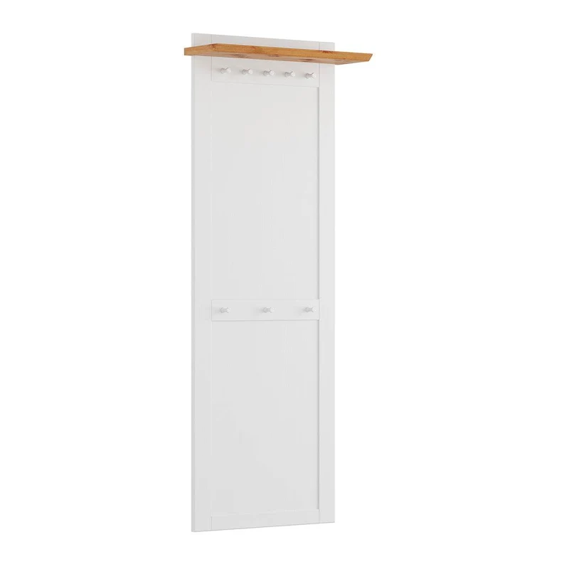 Garderobenpanel aus Massivholz | Hängegarderobe Marone Elite mit 8 Haken