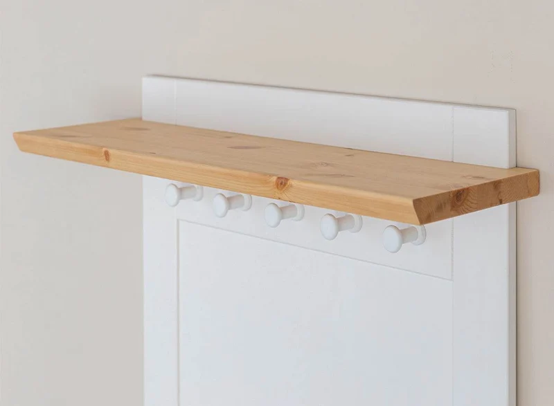 Garderobenpanel aus Massivholz | Hängegarderobe Marone Elite mit 8 Haken