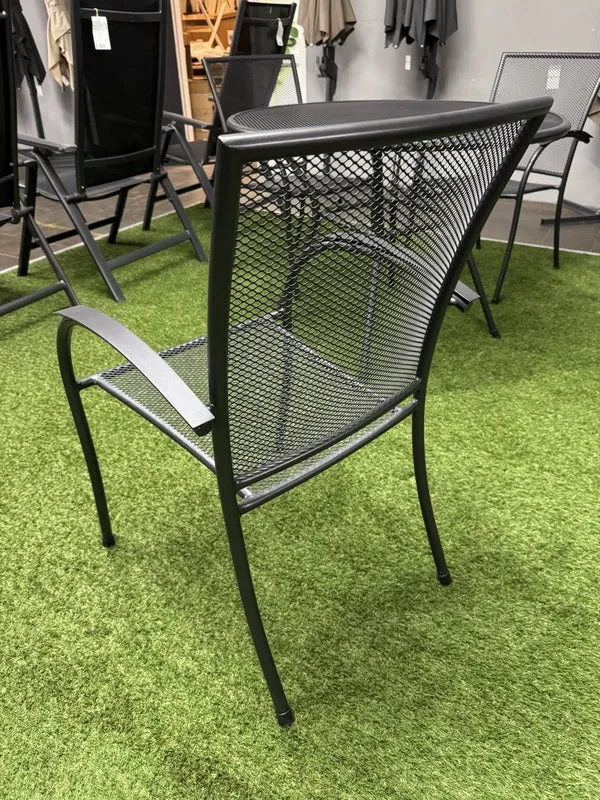 Metall Gartenstuhl, Metall Stuhl anthrazit