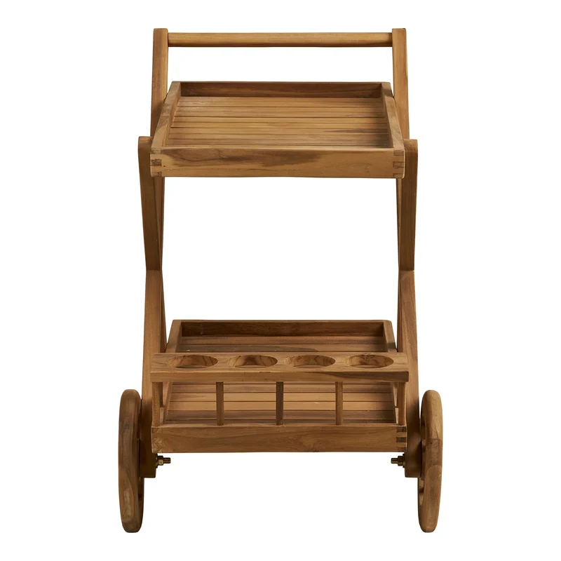 Garten-Servierwagen Holz, Gartentrolley Holz