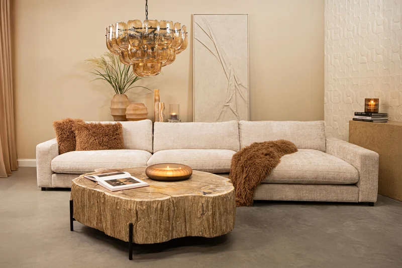 Couchtische versteinertes Holz, Länge 120 cm
