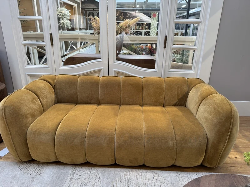 Sofa Senfgelb, 3 Sitzer Sofa gelb, Breite 220 cm