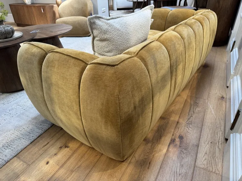 Sofa Senfgelb, 3 Sitzer Sofa gelb, Breite 220 cm