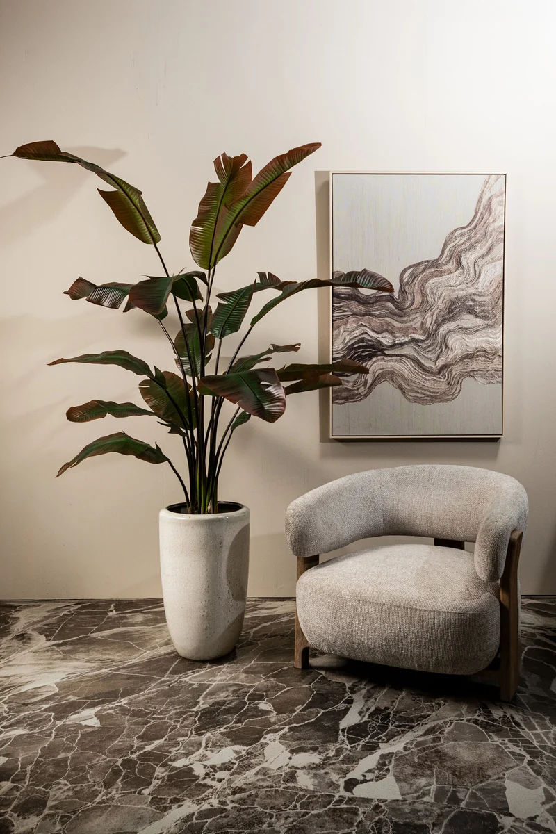 Kunstpflanze Strelitzia grün-rot, Kunstpflanze rot-grün, große Kunstpflanze grün, Höhe 180 cm