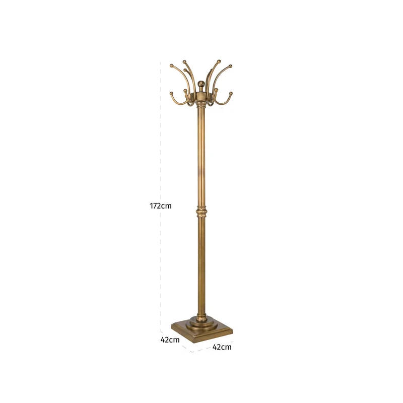Stehgarderobe Bronze-Gold, Garderobe Metall, Höhe 172 cm