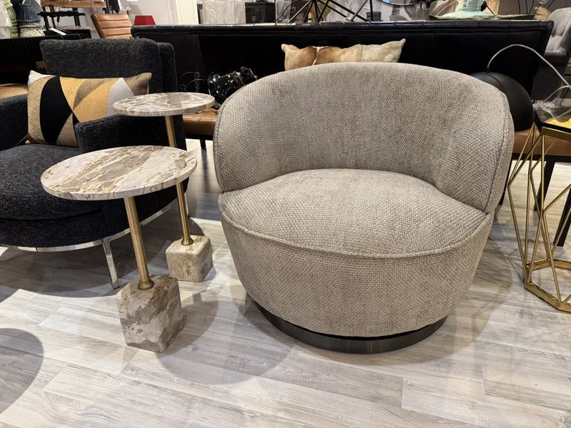 Sessel beige drehbar, Lounge-Sessel beige, Breite 87 cm AKTION!!!