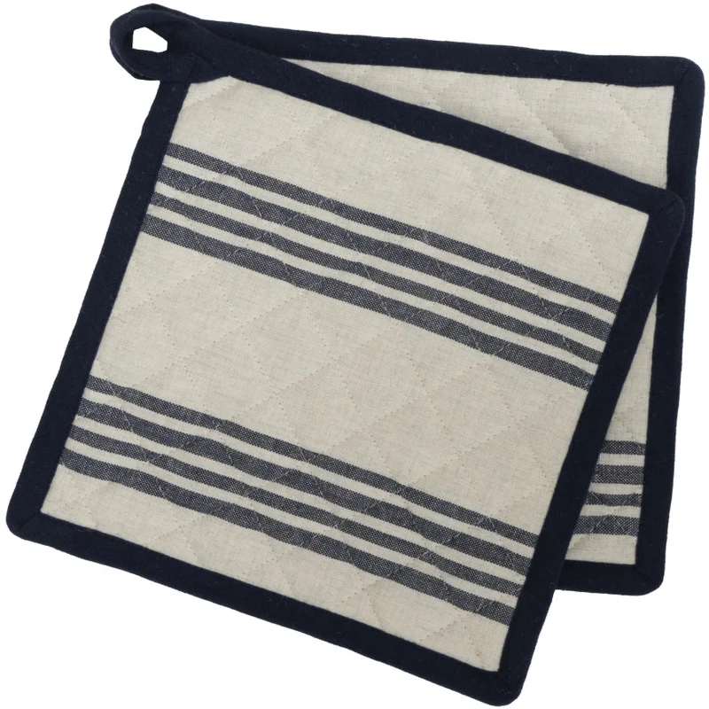 Topflappen 25 x 25 cm 2er-Pack - Gustav Ovland Apell blau