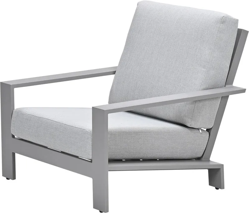 Gartensofa taupe Metall, Gartenbank taupe Aluminium-Gestell, Breite 230 cm