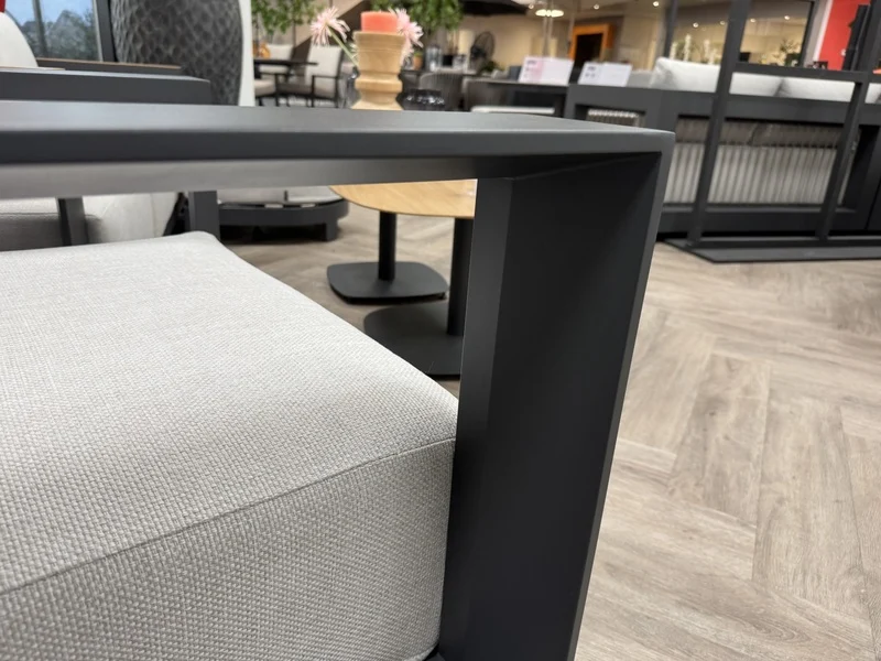 Gartensessel anthrazit Metall, Gartensessel Aluminium-Gestell anthrazit, Breite 91 cm