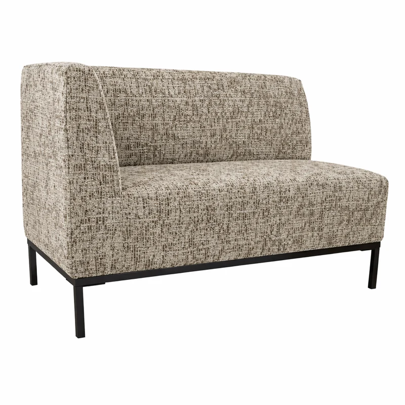 Eckbank rechts creme-taupe, Sitzbank creme-taupe, Länge 130 cm