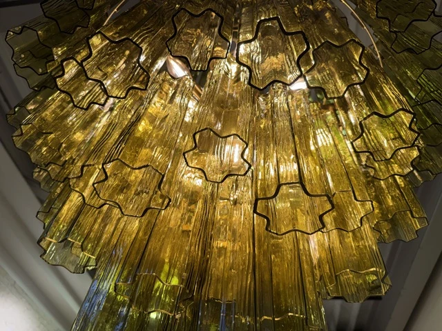 Kronleuchter grün, Kronleuchter Glas 10 Flammig, Durchmesser 81 cm