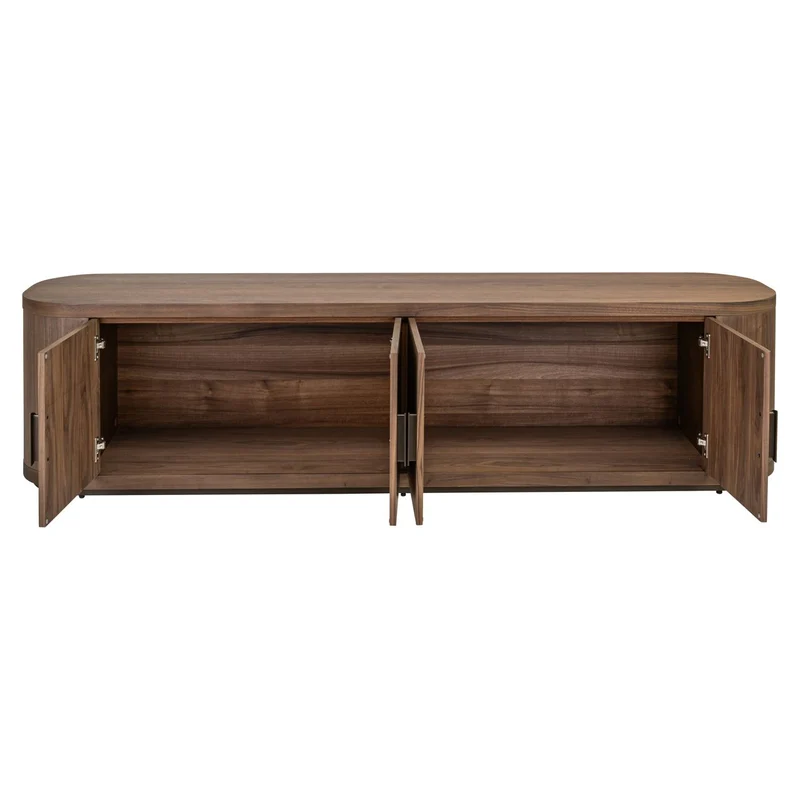 TV Schrank Walnuss braun, Fernsehschrank braun, Breite 200 cm
